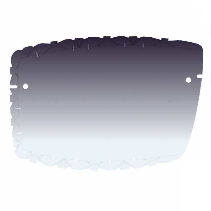 XV-cut plano lens silhouette